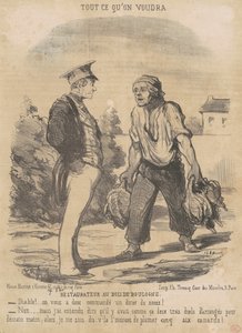 ブローニュの森のレストラン経営者 作： Honoré Daumier