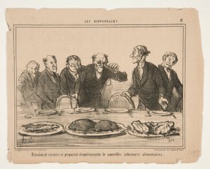 提案する学者の会合 作： Honoré Daumier