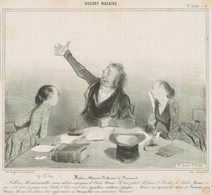ロバート・マケール フランス語教師 作： Honoré Daumier