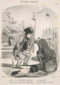 ロバート...あなたはもう会話を続けていません... 作： Honoré Daumier