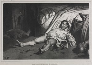 トランスノナン通り、1834年、1834年4月15日。 作： Honoré Daumier