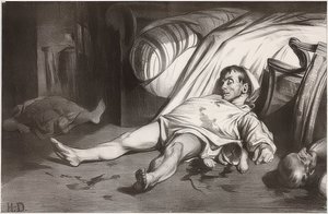 トランスノナン通り、1834年4月15日。1834 作： Honoré Daumier