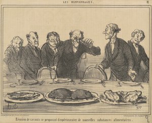 提案する学者の会議... 作： Honoré Daumier