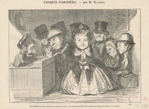 忍耐が残りから追放された場合... 作： Honoré Daumier