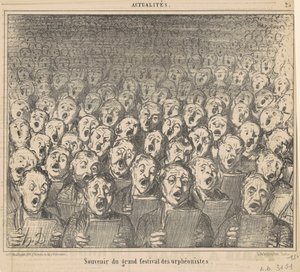 オルフェオニスト大祭記念品 作： Honoré Daumier