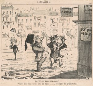 マカダム化の余波 作： Honoré Daumier