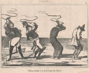 テーブル ... ロシア帝国の 作： Honoré Daumier