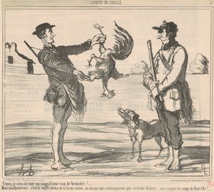 ここで、私は素晴らしいものを殺しました... 作： Honoré Daumier