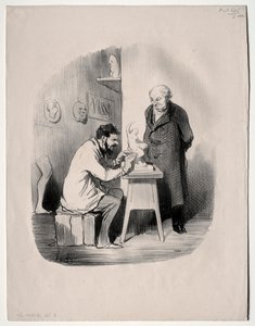 アーティスト、プレート 2: いつかこの方法で私をモデル化する必要があります。 作： Honoré Daumier