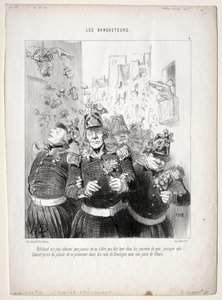 The Banqueters、プレート 4: リフォルドはこれまで以上に魅力的です... 作： Honoré Daumier