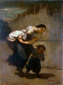 重荷」、1850年から1852年。 作： Honoré Daumier