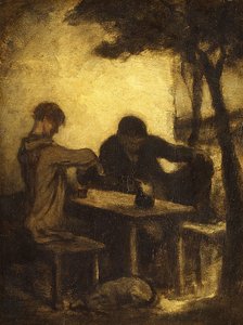 1861年までに酒飲み。 作： Honoré Daumier