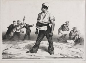 The Monthly Association (プレート 20): 干渉しないでください。 作： Honoré Daumier