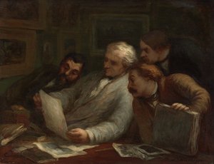 プリントコレクター、c.1860-63 作： Honoré Daumier