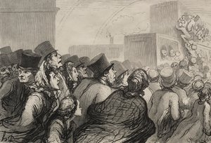 鉄道：日曜日の遠足。 作： Honoré Daumier
