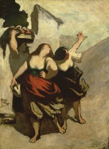 リバルズ（ミラーズドーターズ） 作： Honoré Daumier