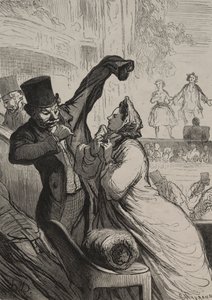 劇場：最後のシーン。 作： Honoré Daumier