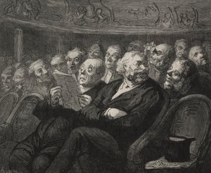劇場：オーケストラピット。 作： Honoré Daumier