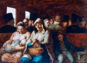 サードクラスキャリッジ、c1863-1865 作： Honoré Daumier