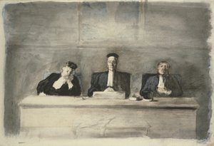 3人の裁判官、1858年〜60年 作： Honoré Daumier