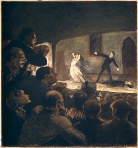 ドラマ、1860年頃（キャンバスに油彩） 作： Honoré Daumier