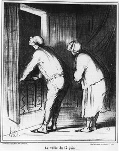 6月13日の前夜...オノレ・ドーミエ（1808-1879）の漫画。"Charivari"