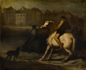 「水飲み場」、1828-1879 作： Honoré Daumier