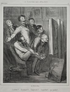 スタジオを通して 作： Honoré Daumier