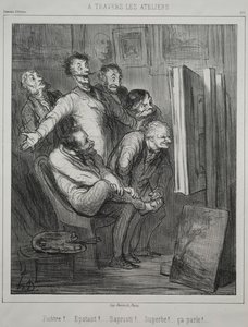 スタジオを通じて、1862。 作： Honoré Daumier
