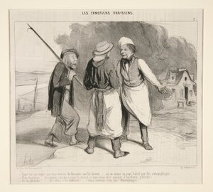 ここ！ 無人島を発見したと思っていた私 作： Honoré Daumier