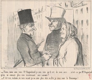 ほら、友よ、こちらがシャプラールさんです... 作： Honoré Daumier