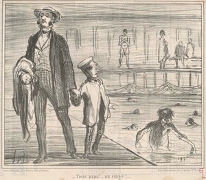 ここでパパ！ ... サル！ ... 作： Honoré Daumier