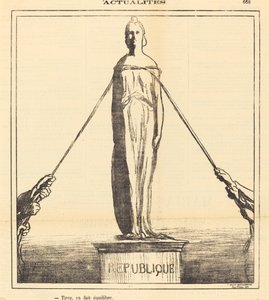 シュート、バランスをとる 作： Honoré Daumier