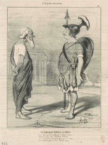 美徳を回復したテレマコス 作： Honoré Daumier