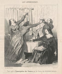 女性の解放に乾杯… 作： Honoré Daumier