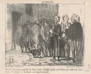 犬を飼っているすべてのパリジェンヌ... 作： Honoré Daumier