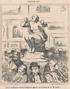 彫刻の悲しそうな表情… 作： Honoré Daumier