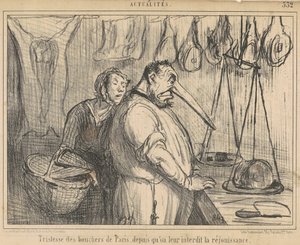 パリの肉屋の悲しみ… 作： Honoré Daumier