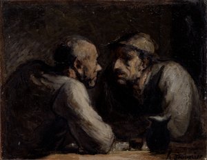 二人の酒飲み 作： Honoré Daumier