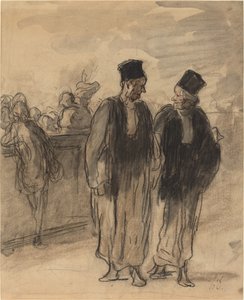 二人の弁護士 作： Honoré Daumier