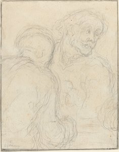 2人の男性 作： Honoré Daumier
