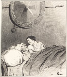 オデュッセウスとペネロペ 作： Honoré Daumier