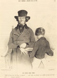 ベリーでのディナー 作： Honoré Daumier