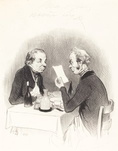 無駄のない夕食 作： Honoré Daumier