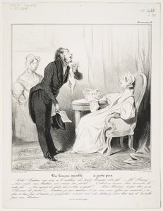 敏感な男（カリカチュラナ43） 作： Honoré Daumier
