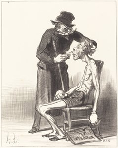 不幸なレスラー 作： Honoré Daumier