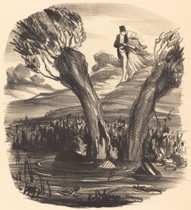 嫉妬の火に焼かれた夫 作： Honoré Daumier