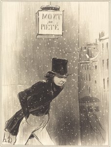 彼のビジネスの下の紳士 作： Honoré Daumier