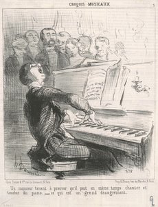彼ができることを証明したい紳士... 作： Honoré Daumier