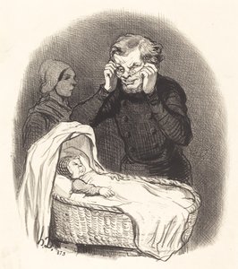 幸せな父 作： Honoré Daumier